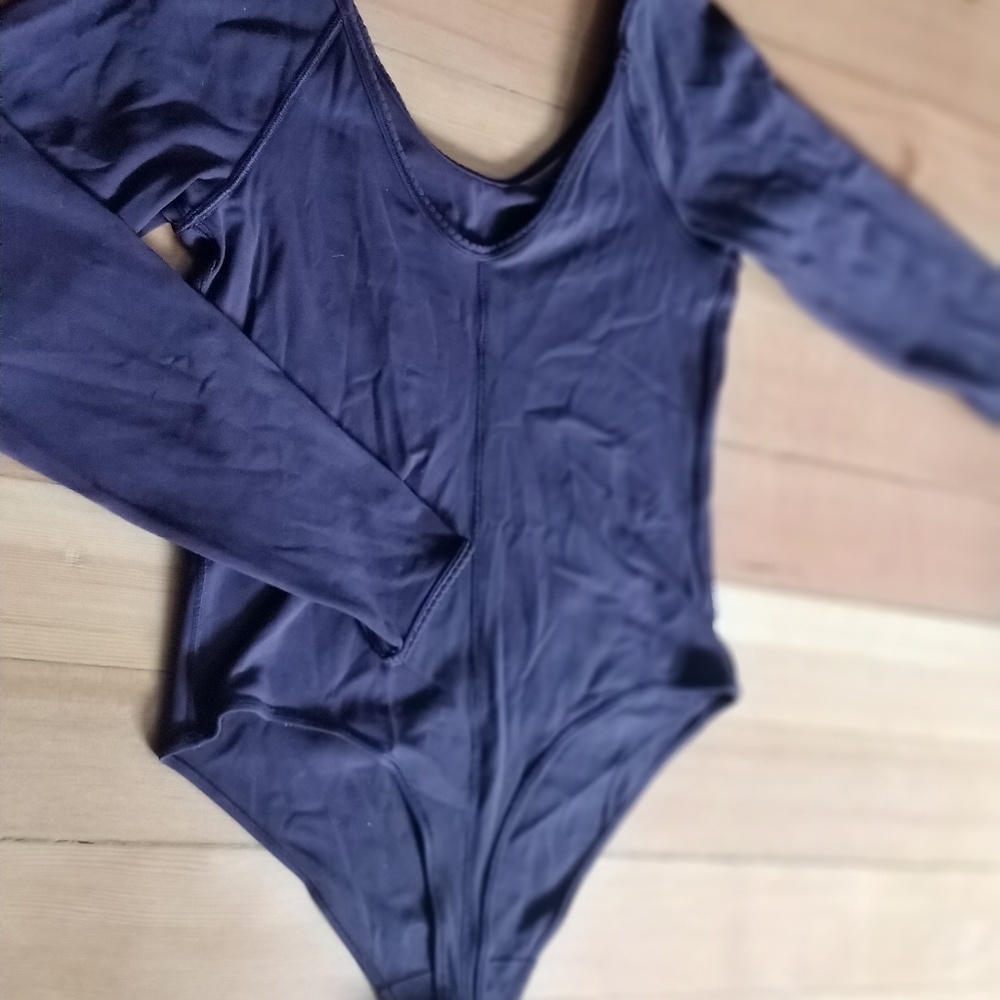 Navy blue leotard